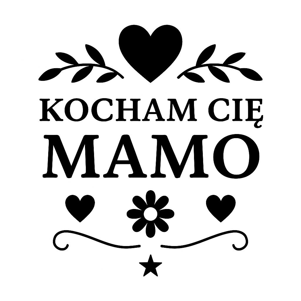 Drewniany medal na Dzień Matki, 65×59 mm