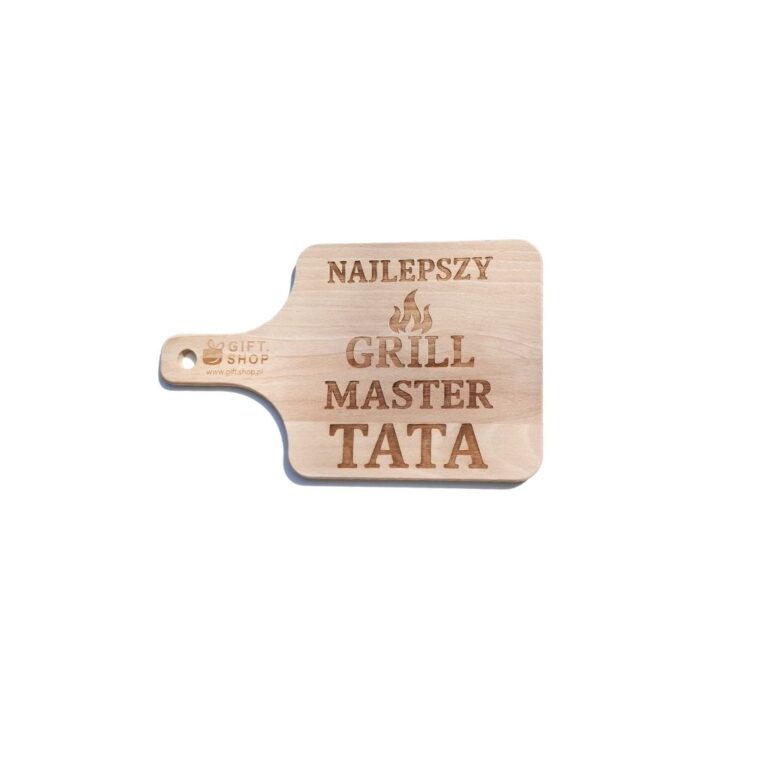 Personalizowana drewniana deska z grawerem na Dzień Ojca 28x17 cm