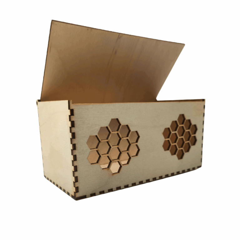 Pudełko z wygrawerowanymi plastrami miodu - elegancki prezent na każdą okazję