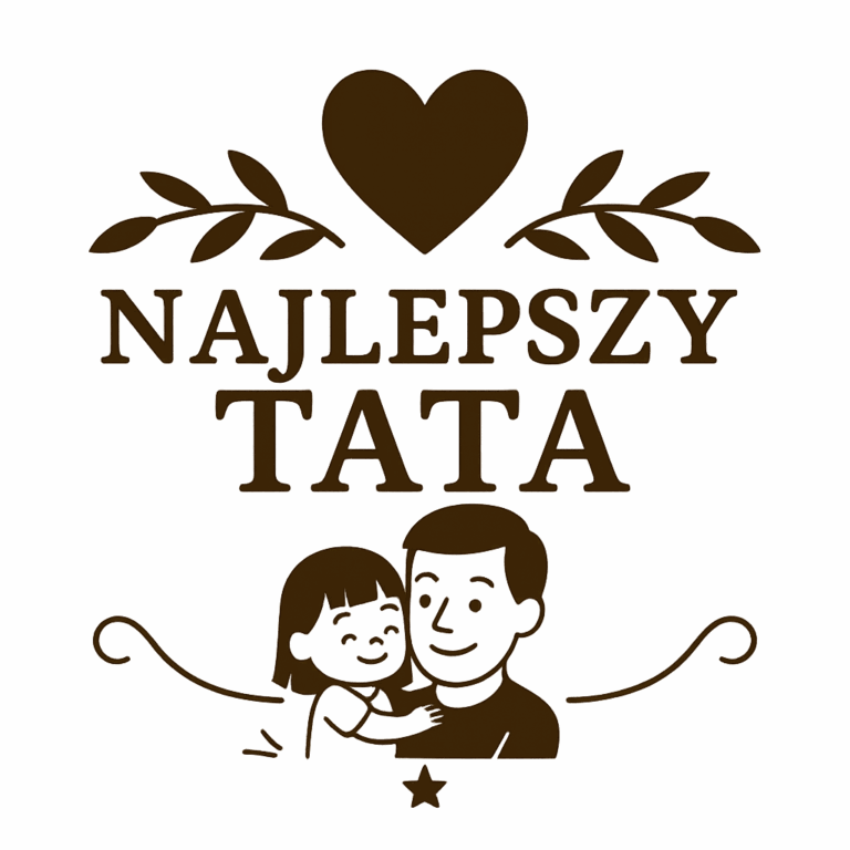 Drewniany medal na Dzień Ojca, 65×59 mm