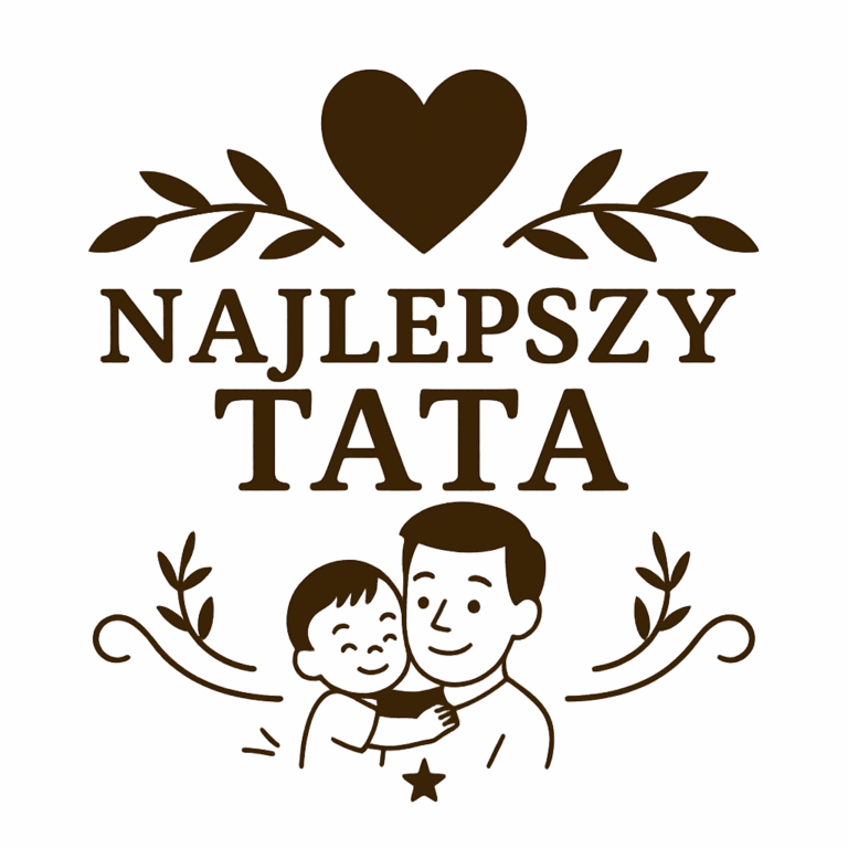 Drewniany medal na Dzień Ojca, 65×59 mm